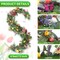6FT Artificial Floral Garland – Tulip Wreath with Butterfly, Lavender & Eucalyptus for Front Door, Wall, Window, Farmhouse, Party & Holiday Home Decor